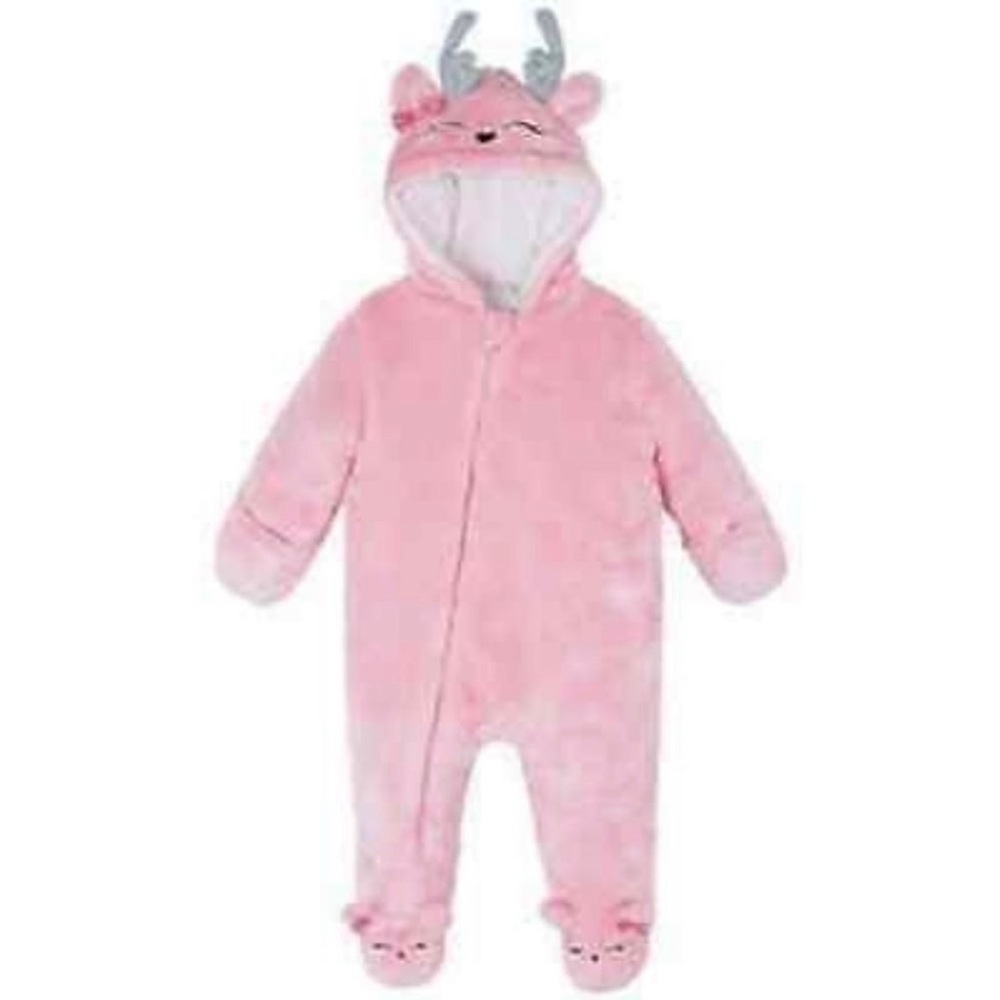 NWT Koala Baby pink plush body suit multiple sizes ranging from 6-24 months